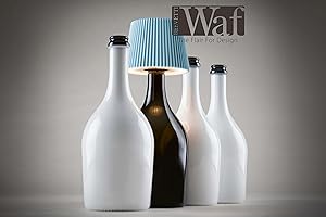 One-Light Sun Lampada Bottiglia a Led, Paralume Lampada Portatile e Ricaricabile, Lampada da Tavolo per Interni/Esterni - Celeste Polvere | Brevetti Waf