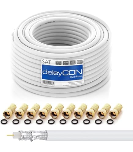 3 Tappi Coassiali Tipo F Maschio - Per Cavo TV Antenna Satellite, 75 Ohm - Foto 3