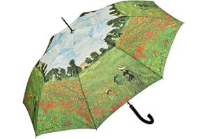 VON LILIENFELD® Ombrello Fiore Arte Claude Monet: Campo di papaveri Pioggia Lungo Classico Automatico Stabile Colorato