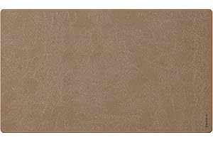 RHODIA 194237C - Sottomano Morbido tortora - Misura S (60x35 cm) - Simil Cuoio italiano - Cucitura Arancione - Collezione Home Office Rhodiarama - Organizzazione Ufficio & Archivio di Design