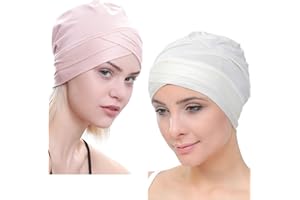 DERESINA HEADWEAR Deresina Modelo W Gorra Delantera de Algodón y Bambú para Pérdida de Cabello, Quimioterapia