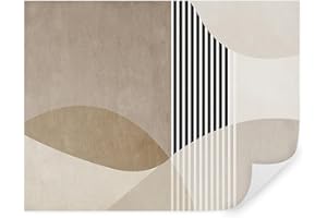 TAPEKO - Carta da parati moderna 400x280 cm, fotomurali serie premium design, strisce verticali e curve, carta da parati per camera letto, soggiorno, u74075
