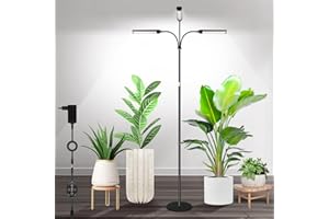 ‎SENCHIKER 24V lampa do roślin, lampa do uprawy LED o pełnym spektrum, oświetlenie roślin LM281B+660nm, 5-stopniowe ściemnianie, 28W 560umol/s/m²@Dist:15cm