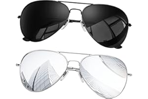 KANASTAL Grandes Gafas de Sol Polarizadas, Marco de Aleación Aeroespacial, Clásico para Hombre y Mujer Categoría 3, UV400 Protección