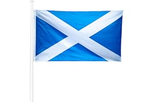Bandera KliKil Scocés 90x150cm - Tejido para exteriores 150x90cm resistente a la intemperie con 2 ojales de metal. Scottish Flag Decoraciones de jardín