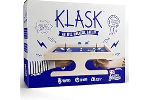 KLASK: The Magnetic Award-Winning Party Game of Skill - for Kids and Adults of All Ages That’s Half Foosball, Half Air Hockey