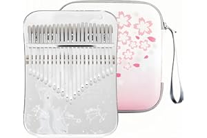 LULUPILA Kalimba 21 Schlüssel, Crystal Fingerklaviere，Professionelle Daumenklavier Carlimba, Mbira Instrumente für Erwachsene und Kinder (Weiß)