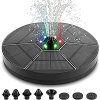 iKALULA Solar Springbrunnen, 3.5W Solar Teichpumpe mit Solar Panel Eingebaute Batterie Wasserpumpe 7 Fontänenstile Solar…