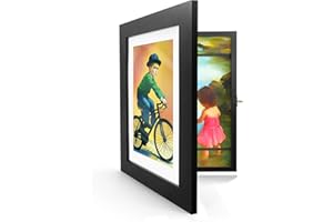 HOMIK A4 Bilderrahmen Kinderzeichnungen - Kinder Bilderrahmen - Bilderrahmen zum Aufklappen - Wechselrahmen Kinderbilder - Bilderrahmen Aufklappbar und Befüllbar