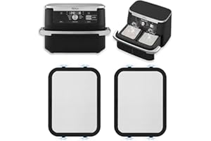 CHICOSY Magnetischer Edelstahl Spritzschutz für Ninja Foodi Flexdrawer 10,4 L Heißluftfritteuse AF500EU, Effektiver Heizspiralenschutz, Wiederverwendbares Silikon Spritzschutz