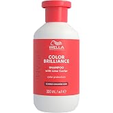Wella Professionals INVIGO COLOR BRILLIANCE Colour Protective Shampoo - Thick Hair - Shine and Intense Colour, 300 ml