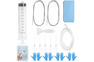 GOTFUN 16 Stück Kühlschrank Reinigungsset, 7-in-1 Kühlschrank Abflussloch Reinigungsset für Effektive Kühlschrankreinigung, Wartung und Behebung von Wasseransammlungen und Unangenehmer Geruch