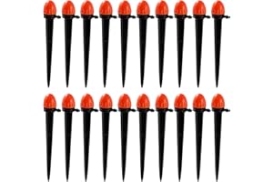 VooGenzek 20 Pezzi 8-Fori Gocciolatore di Emettitore Micro, Irrigazione Gocciolatori Regolabili a 360 Gradi, per Tubo 4mm / 7mm