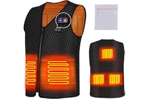 HATMIG Beheizte Weste für Herren Damen, Beheizbare Weste Fleeceweste USB Intelligentes 3 Fakultativ Temperatur Eletriksche Heizweste Beheizte Jacke (OHNE AKKU)