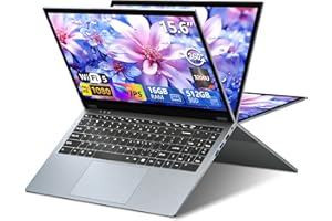 KUMNOSAL 15.6 Inch 2 in 1 Touchscreen Laptop Computer, Laptop AMD R3-3200U CPU (up to 3.5GHz), 16GB RAM 512GB SSD Touch screen Laptops, 360 Angle Opening RJ45 WIFI5 HDMI Backlit Keyboard FHD IPS 1920 x 1080
