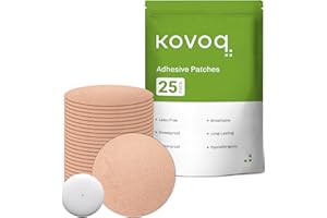 Kovoq Freestyle Libre 2 Sensor Covers,25 pcs Waterproof Adhesive Patches & 1 pcs Reusable Hardshell Cover,Libre 2 Sensor Covers,Breathable CGM Sensor Patch,1-Hand Patche/Remove (Tan)