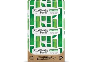 The Cheeky Panda Bamboo Facial Tissue Box Multipack | 12 lådor (960 vävnader) | Mjuka, starka och hållbara vävnader (förpackningen kan variera)