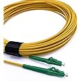 Elfcam® - Fiber Optic Cable LC/APC to LC/APC Simple Singlemode OS2 9/125μm LSZH, Yellow (0.5m)