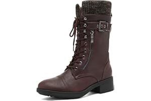 DREAM PAIRS Femme Amazon Bottes mi-Hautes