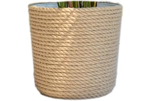 KORAD Pot de Fleurs 23 cm Style Boho, série Eco-Natural, sans Trous de Drainage, Ficelle de Jute tressée, Panier à Herbe, Juta, ETNO