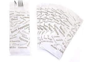 GIORDANO Cart Portaposate USA e Getta Buste Portaposate Carta Monouso con Tovagliolo 40x40 P/8 Sacchetti Porta Posate in Carta Colorata Buste Posate con Tovagliolo Colorate Segnaposto