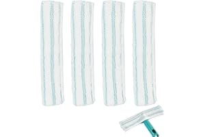 KITNELW Fenstersauger Ersatzbezug für Leifheit Fenstersauger Zubehör Ersatzmikrofaser Wischbezug Kompatibel mit Leifheit Window Washer M 4 Stück