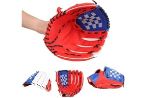 Acidea Baseball-Handschuh-Sport-Schlaghandschuhe mit Baseball-PU-Leder, verstellbar und bequem, für Kinder, Jugendliche, Erwachsene, rechte Hand, linke Hand