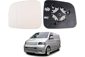 Hebstw Beheizbar Spiegelglas Ersatz für VW T5 2003 to 2009,Spiegelglas Heizbar, Spiegelglas Außenspiegel Glas,7E1857521(Links)