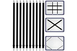 mauuuba Lot de 10 Tendeurs de Drap Réglables 65-240 cm, Sangles Élastiques Noires avec Clips en Métal pour Draps, Table à Repasser, Matelas, Canapé