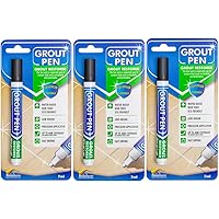 3 x Black Grout Pens - Designed for Restoring Tile Grout in bathrooms ...