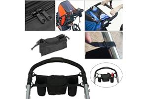 JJOnlineStore - Universal Baby Stroller Buggy Pram Pushchair Cup Bottle Holder Organizer Hanging Storage Zip Bag Pouch (Black)