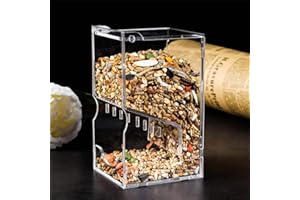 HINTER Pet Feeder -Transparent Acrylic Food Automatic Feeder Hamster Material Food Bowl Suitable for Small Pets Such as Hamsters, Hedgehogs, Rabbits