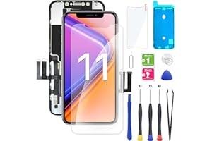 EXW Ecran pour iPhone 11 Noir 6.1" Pouces -Écran Tactile Digitizer Assembly avec Kit De Réparation Complet et Protecteur D'écran,A2111, A2223, A2221
