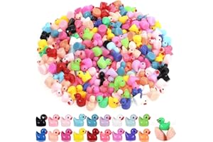 XREE 240PCS Mini Ducks Little Resin Duck Tiny Plastic Ducks Small Duck for DIY Tiny Homes Mini Garden Landscape