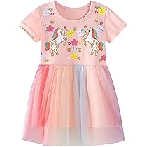 Vestito Bambina Con Paillettes E Tulle - Abito Principessa Cotone Con Ricami Floreali, Taglie 2-7 Anni