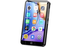 Reproductor MP3 con Bluetooth y WiFi, Oilsky 80GB Mp3 & Mp4 Reproductor de Música, 4'' 1080P Pantalla Táctil MP3, Spotify Android Portátil con Play Store App