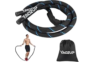 YAOZUP Ciężka lina gimnastyczna, 1,2 kg ważona skakanka dla dorosłych, lina bojowa ciężka skakanka, lina fitness dla mężczyzn i kobiet pełny trening mięśni odchudzanie