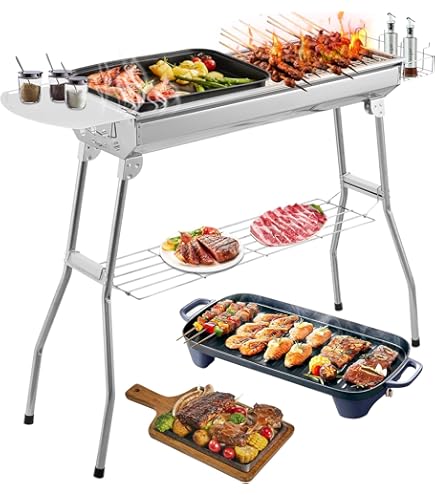 Barbecue A Carbone Carbonella Portatile A Valigetta 52x30x73 Cm Ferraboli Camping 83124308 - Foto 3