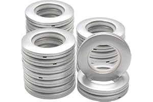 Kinsinder 32 Stück Vorhang Ösenringe, Ösen für vorhänge, Silber Vorhangringe 40mm Innendurchmesser Gardinen Ösen für Fenstervorhang, Duschvorhang, Wohnaccessoires Deko (Silber)