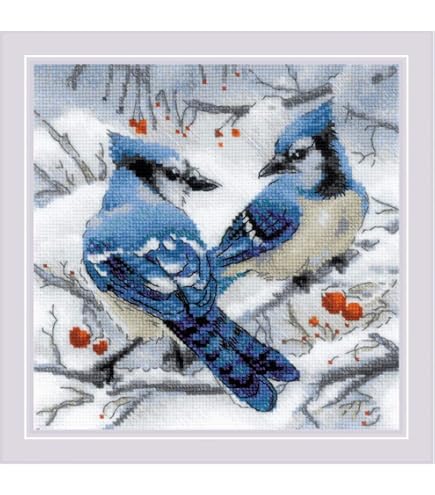 Riolis Kreuzstich-Set "Regnerischer Sommer" – 30x30 Cm, Mit Baumwollgarn, Aida-Stoff & Anleitung