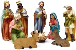 ToCi Nativity figurer uppsättning av 9 figurer (11 cm) för traditionell julfödelsesten
