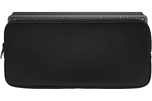 kwmobile Neoprenowe etui kompatybilne z Logitech Mx Keys Mini Wireless - etui na klawiaturę, miękki rękaw podróżny, czarne
