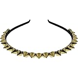 Zac's Alter Ego Black Thin Metal Aliceband with Studs - Alternative Fashion