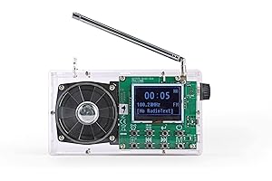 AOVOTO ALK101 FM/DAB Radio Do It Yourself (fai da te) kit con alloggiamento acrilico trasparente, set DAB+/FM fai da te con modalità di allarme e display LCD, facile per principianti