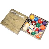 16-teiliges Billardkugel-Set - 5,4 Cm Harzkugeln Mit Regulärem Gewicht Für 8-Ball & 9-Ball