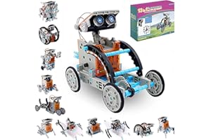 COOZi Robot éducatif 12 en 1 STEM à énergie Solaire – Jouet de Construction STEM de 190 pièces pour garçons et Filles | Kit STEM Jouets de Construction | Cadeau éducatif à Faire soi-même alimenté par