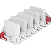 LEGRAND Pack of 5 10AX Monobloc Switches or Switches for Recessed Installation, Nilo&eacute; Step Range, White, 398300