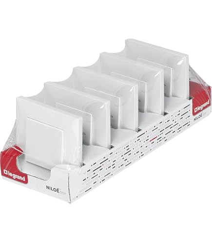LEGRANG Niloé Step Unterputz-Steckdose 2P+T 16A – 5er Pack, Weiß, Mit Kinderschutz & Automatischen Klemmen