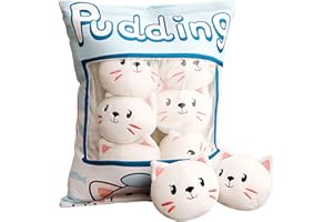 Mignon Snack Oreiller Animaux En Peluche Jouets Pudding Décoratif Amovible Kitty Chat Poupées Creative Jouet Cadeaux pour Ados Filles Enfants