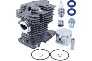 Mtanlo Kit de pistón cilíndrico de 46 mm para motosierra Stihl MS280 MS280C MS270 MS270C MS 270 280 1133 020 1203 1133 020 1202, kit de pistón cilíndrico de extremo superior de orificio grande con